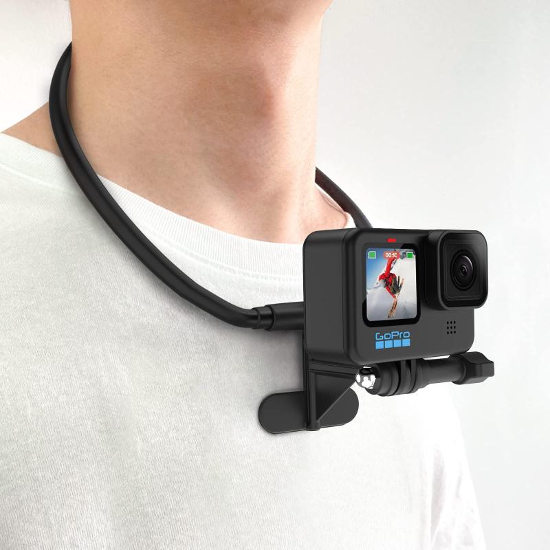 乐天商城 - アクションカメラマウント TiMOVO 首掛け式 アクションカメラ用 GoPro用 スマホ対応 両手開放 GoPro 10/9/8/MAX insta360に適用 磁気ロック 落下防止