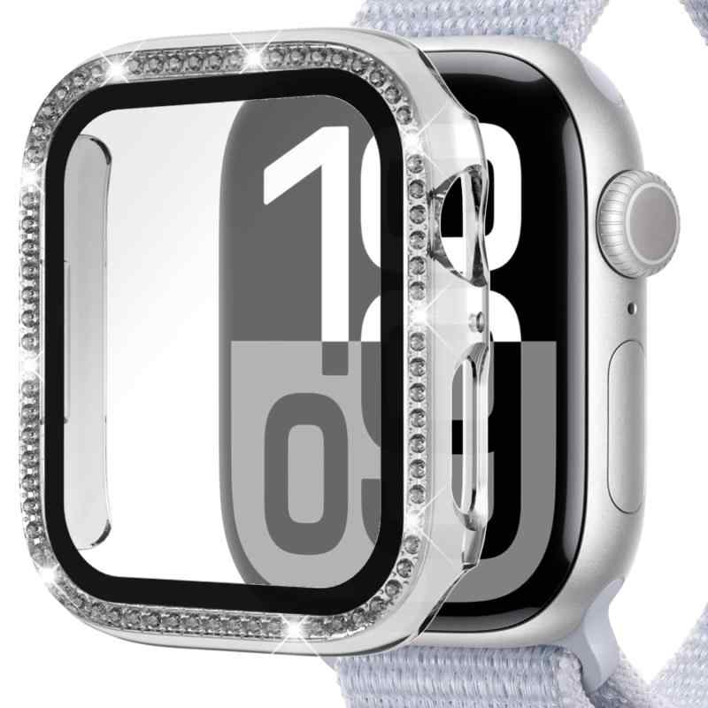 Rakuten - GYOKUYU「ラインストーンケース」FOR Apple Watch 10 42mm カバー ラインストーン飾り アップルウォッチ10 42mm カバー ケース キラキラ レディース 可愛い 女性 Apple Watch 10フィルム無し（ローズゴー