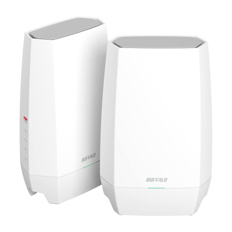 バッファロー WiFi ルーター 無線 LAN Wi-Fi 6E 11ax 6GHz AXE5400 メッシュ トライバンド 6ストリーム 2401+2401+573 Mbps 有線 2.5Gbps エコパッケージ(3.0)