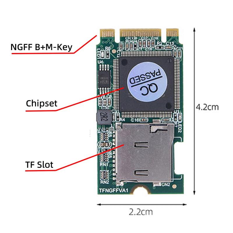 Cablecc NGFF/MSATA から Micro SD T-Flash TF カードリアダー B+M キーアダプター埋め込み産業用モバイル SSD