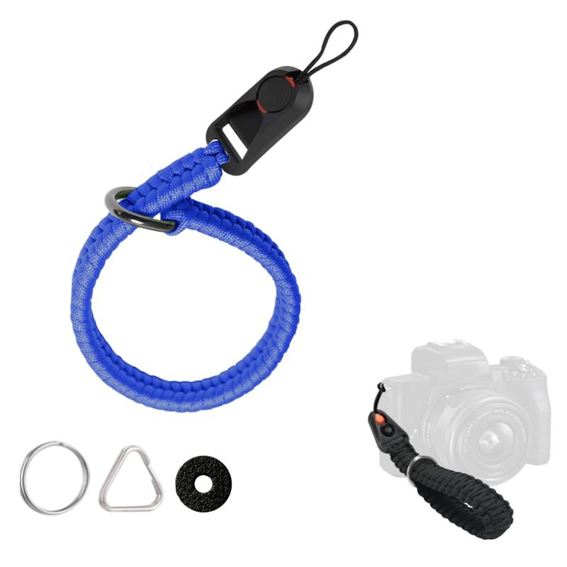[Bookwarm] カメラストラップ パラコード編みハンドストラップ、クイック着脱、付属のアダプタはほとんどの一眼レフカメラに使用でき、設置が便利。落下防止，頑丈 おしゃれ金属部品