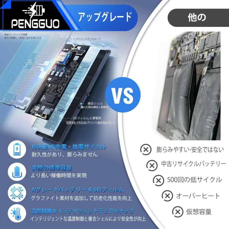 A1466 MacBook Airバッテリー 【PSE認証済み】 置換 MacBook Air 13インチ A1466 (2012年半ば、2013年半ば、2014年初頭、2015年初頭、2017年), MacBook Air A1369 (2010年後半