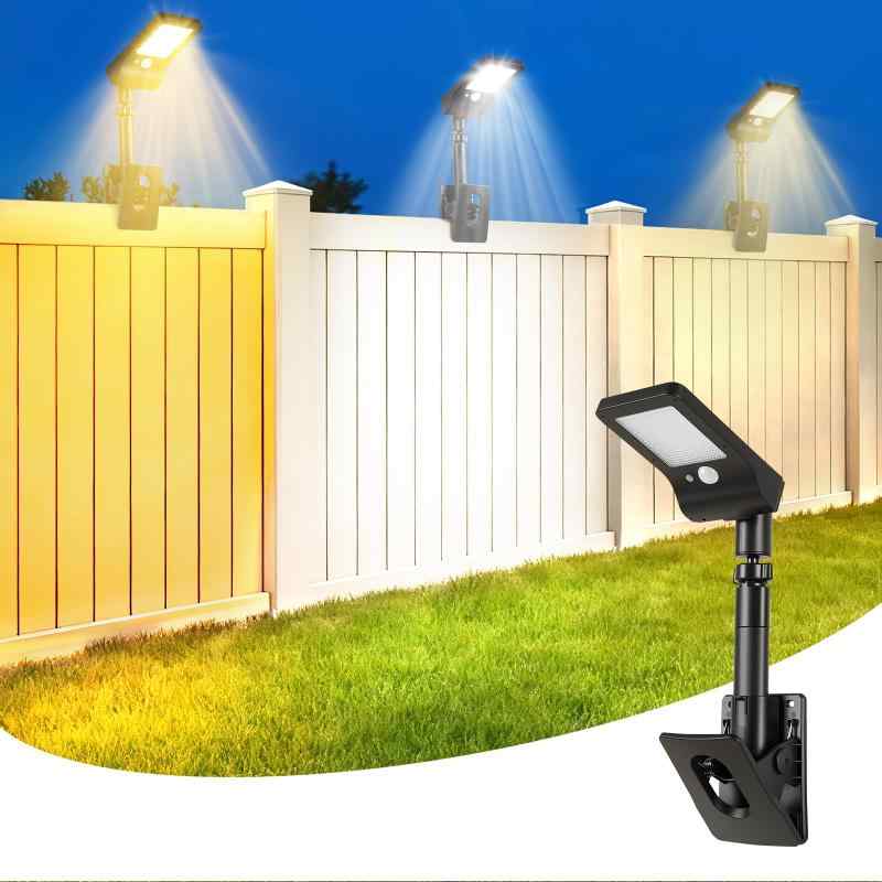 樂天商城 - LIFENGSOLER 60LED ソーラーライト 屋外 IP65防水人感センサー 600ルーメン 超高輝度 昼白色 垂直と水平クリップ式センサーライト 屋外 ソーラー 人感 3つ感知モード 防犯対策 玄関 駐車場 ガーデ