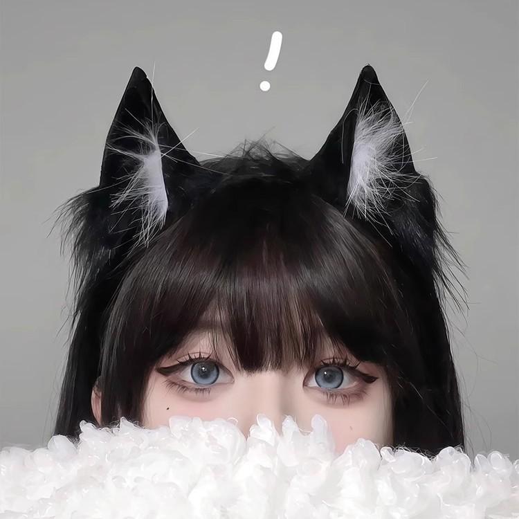 乐天商城 - レディース 猫耳 ヘッドバンド 立体 リアル 耳 かわいい ふわふわ 毛绒素材 洗顔用 日常使い ヘアアクセサリー ファッション小物