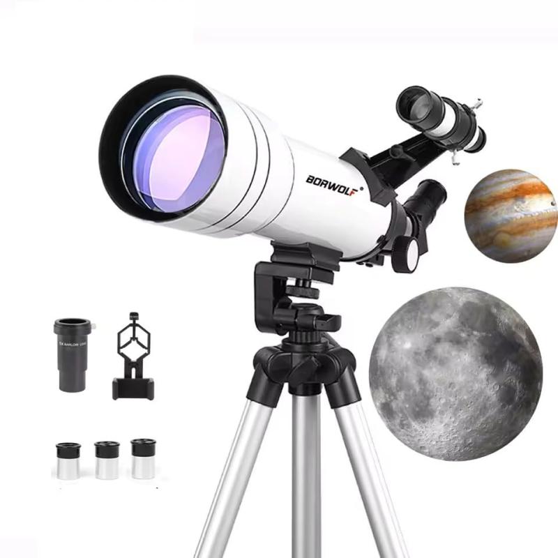 樂天商城 - BORWOLF 400×70 プロフェッショナル 天体望遠鏡 333倍 月と星を見る バードウォッチング 単眼鏡 天体観測 月面観察 星座観察 単眼鏡 バードウォッチング フィールドスコープ 倍率333倍 対物レン