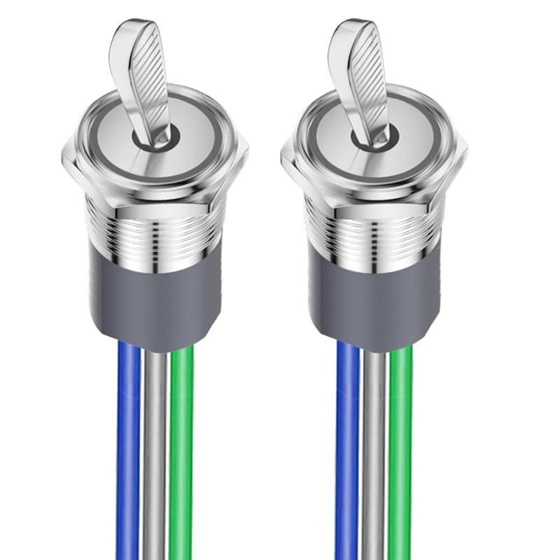 Rakuten - Kiligen 6 個パック 配線済み MTS-103 ブルー ミニ トグル スイッチ 125VAC 6A、3 ピン 3 ポジション ON/OFF/ON オン/オフ/オン スイッチ 自動車用 船舶用 トグルスイッチ