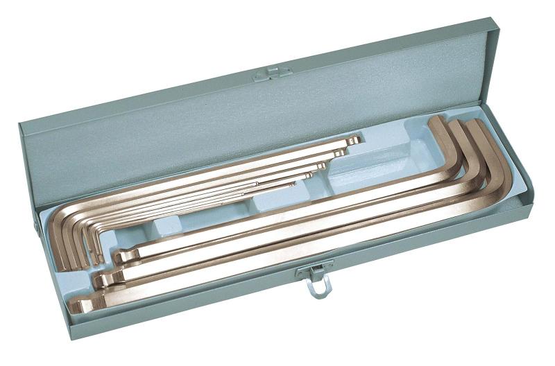 エイト 六角棒スパナ テーパーヘッド エキストラロング メタル缶入 セット TLS-11