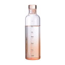 ガラスウォーターボトル 水筒500ml ボトル ボトル スポーツ ドリンク 水 ウォーター ボトル 水筒 スポーツドリンク対応 漏れ防止 BPAフリー すいとう おしゃれ アウトドア タイムマーカー付き(3)