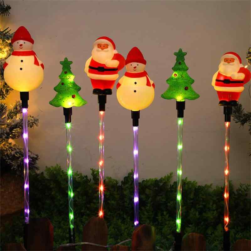 DUOLEIMI クリスマス ソーラーライト サンタクロース ガーデンライト 雪だるま 屋外 イルミネーション クリスマス飾り 庭 装飾 LED 置物ライト 埋め込み式 防水 雰囲気作り