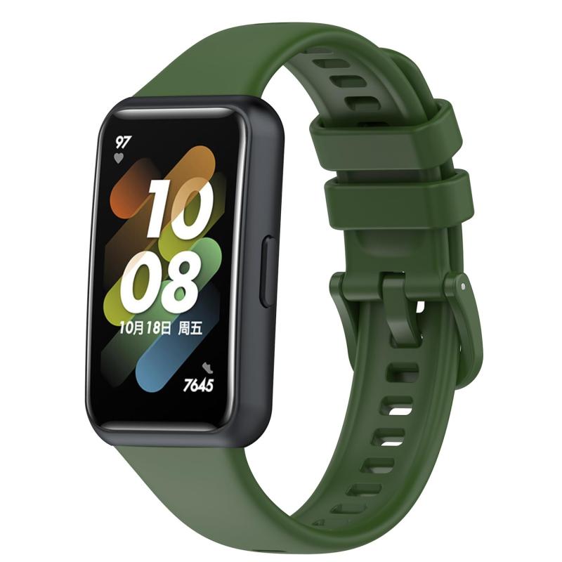 [WUWOCJ] バンド対応 HUAWEI Band 7,柔らかい シリコン製 通気 防水交換バンド 調節可能(3.0)