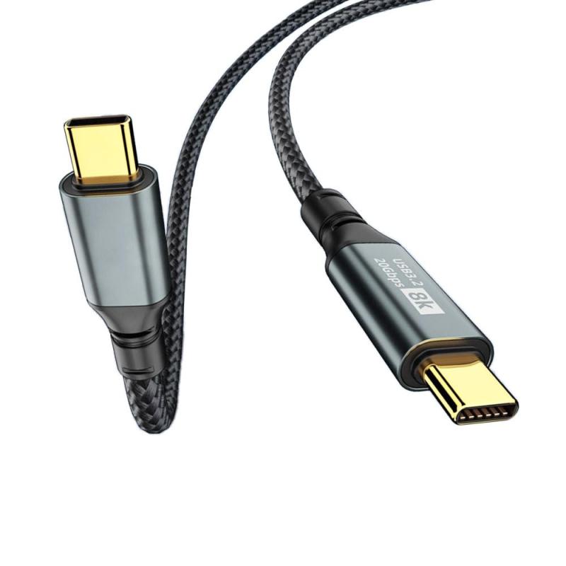 USB C ケーブル Type-C 充電 【PD対応 100W急速充電/ USB 3.2 Gen2*2標準 20Gbpsデータ転送】 USB-C to USB-C 超高速充電 8K/60Hz映像出力 超高耐久 ナイロン編み 等タイプC対応