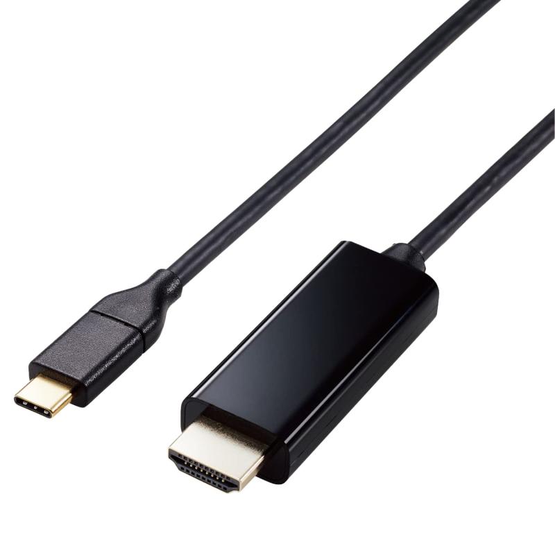 エレコム 映像変換ケーブル USB Type-C-HDMI ミラーリング対応 4K2K/60Hz 【 スマホ・タブレットの映像をテレビに出力可能 】