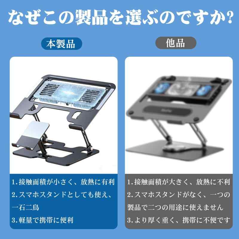 『2026年新登場・ペルティエ素子冷却・冷却ファン』ノートパソコン用冷却パッド 小型 取り外し可能 ノートパソコン 冷却パッド 冷却台 静音 ペルティエ冷却 2つ冷却ファン搭載 2段階冷却