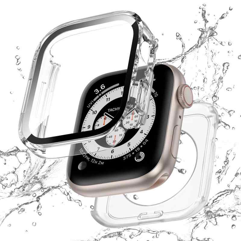 Rakuten - 【フルカバー保護】Kawoco アップルウォッチ 防水 カバー Apple Watch SE Series 10 9 8 7 6 5 4 対応 ケース 2 in 1 前後の保護 耐衝撃 iWatch 一体型 ケース