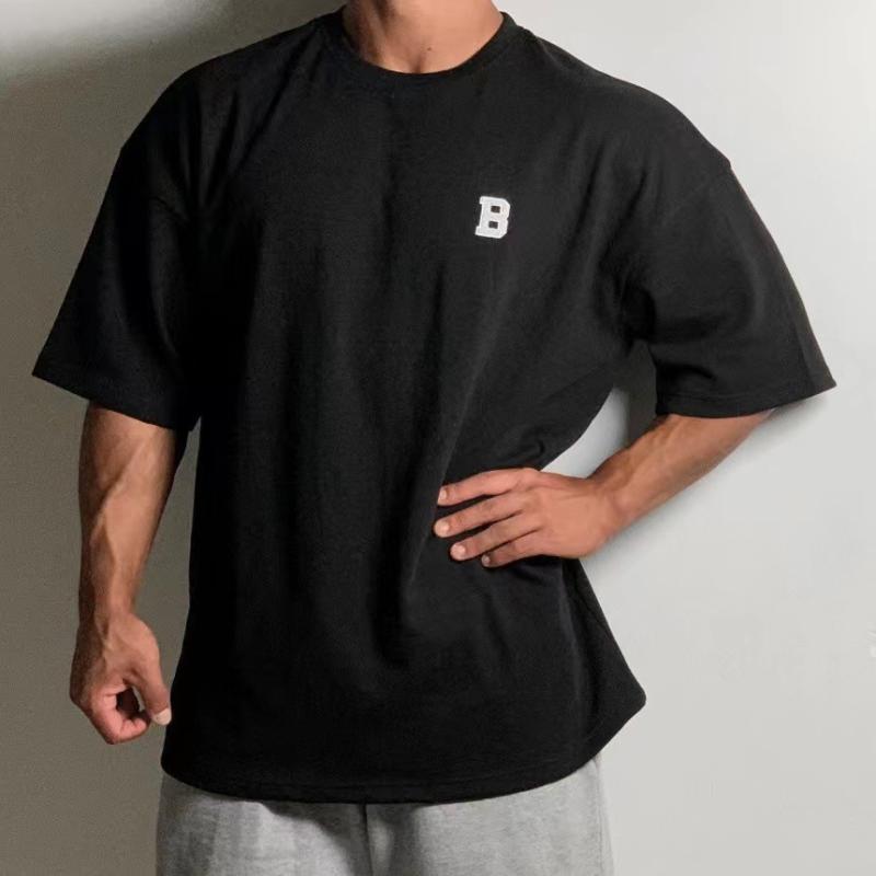 Tシャツ メンズ ゆったり 短袖 落とし肩 夏用 スポーツ フィットネス コットン ヘ...