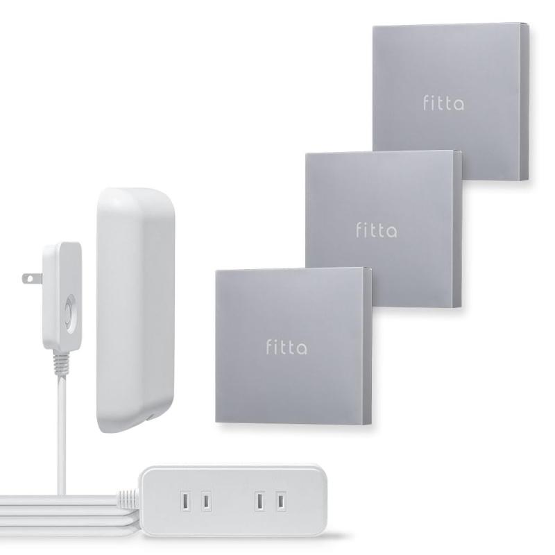 fitta 電源タップ 壁に溶け込む コンセントカバー ほこりシャッター コンセント タップ コンセントガード おしゃれ