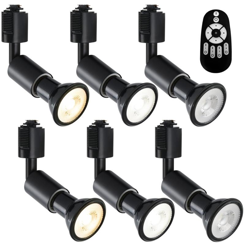 乐天商城 - PNRLUX ダクトレールライト LEDスポットライト E26口金 LED電球付き 調光調色 6W（40W形相当）遠隔操作
