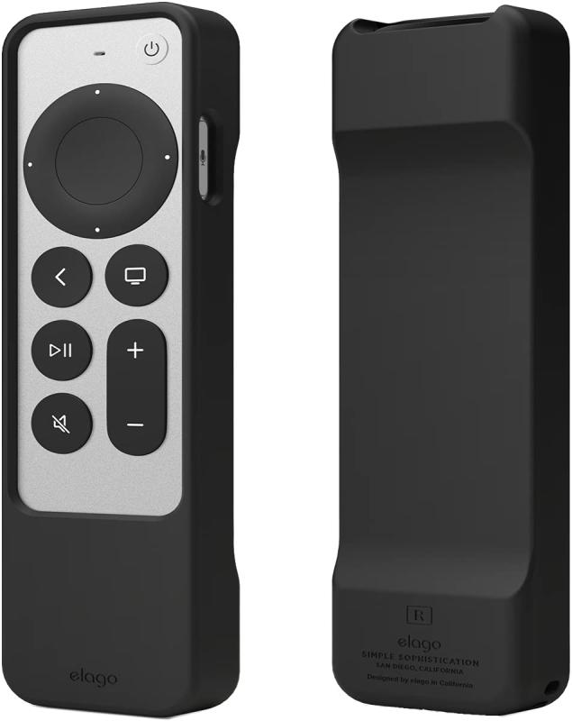 【elago】 Apple TV 4K 2021 対応 リモコンカバー シリコン 製 ストラップ ストラップホール 付き リモコン カバー 落下防止 衝撃 軽減 リモコンケース 傷防止 リモコン保護カバー [ AppleTV4K 第2世代