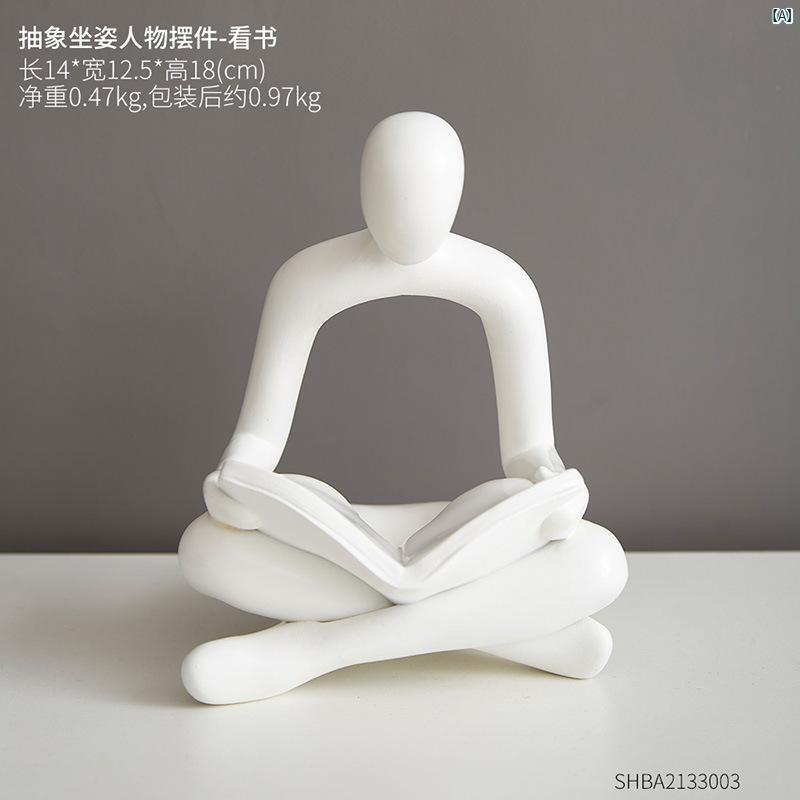 抽象 アート 置物 現代 芸術 彫刻 オブジェ 高級感 ミニマル モダン スタイル リビングルーム インテリア TV ボード 酒 棚 バー キャビネット ホーム デコレーション 飾り物