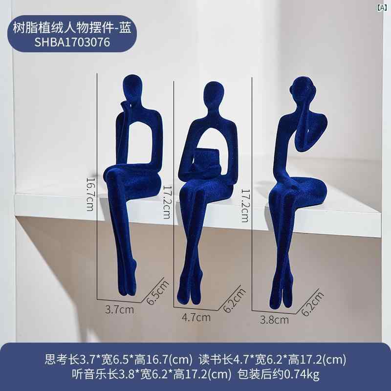 乐天商城 - 抽象 人物 置物 座り姿 リビング インテリア 飾り 高級感 オブジェ モダン スタイル ホームデコレーション