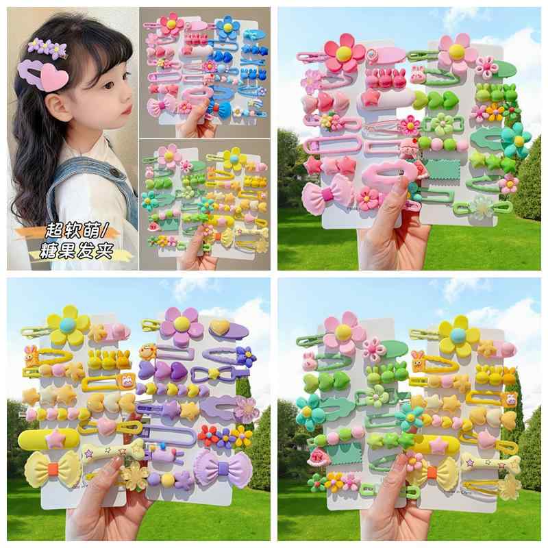 ヘアアクセサリー 女の子用 かわいい ヘアクリップ セット 前髪クリップ ヘアピン ベビー対応 子供用 日常使い 簡単アレンジ