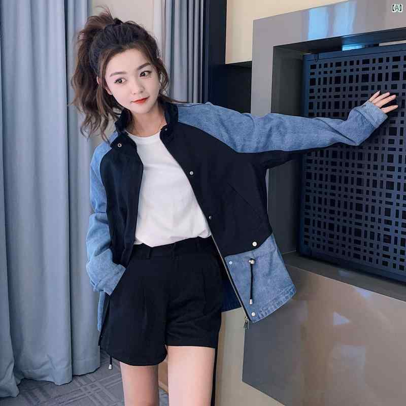 Rakuten - ジャケット レディース デニム 春 ワーク カジュアル 小柄向け 高級感 かわいい 目立つ ストリート スタイル コットン 軽量 耐久性