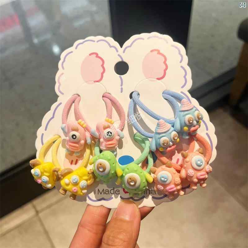 クリエイティブグローバルのヘアゴム キッズ 女の子 かわいい 髪に優しい 高伸縮性 耐久性 ゴム ヘアタイ ポニーテール ヘアアクセサリー ベビー用 萌え 柔軟素材 日常使い｜アングル2