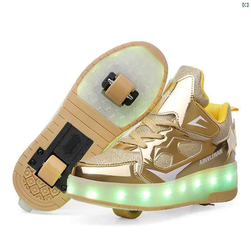 ローラースケート 大人用 LEDフラッシュライト 暴走シューズ アイススケート対応 ...