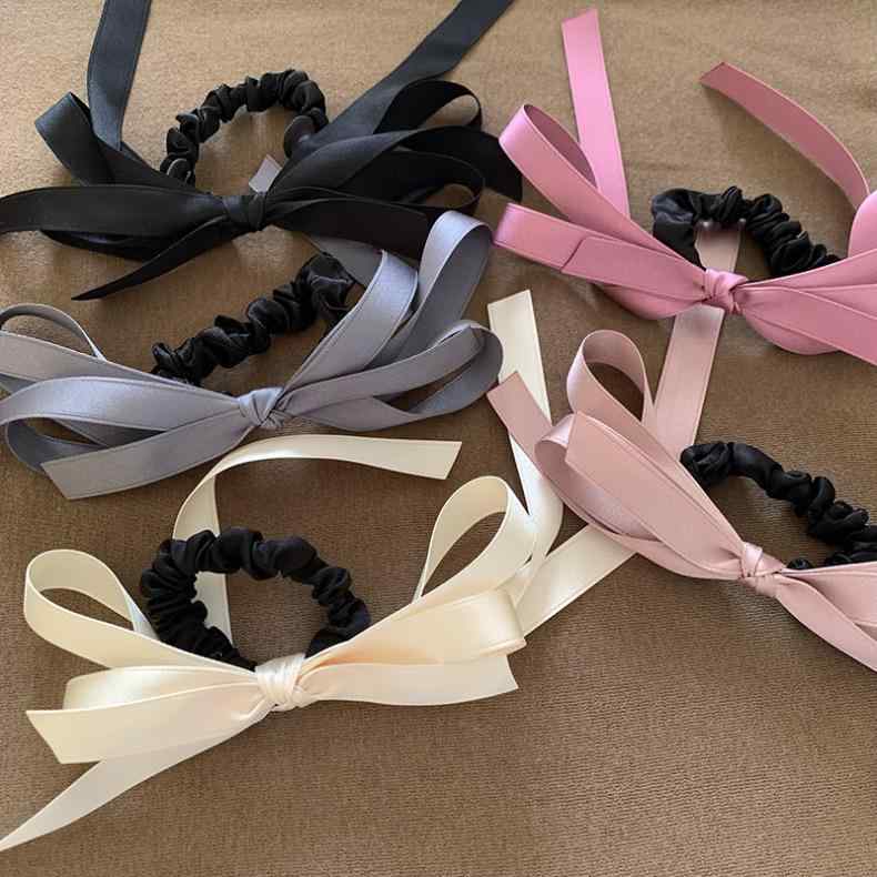 ヘアゴム ガールズ 多層 リボン 蝶結び 大型 かわいい 魅惑的 高級感 髪飾り アクセサリー 韓国