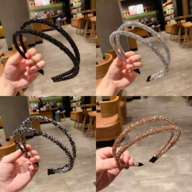 樂天商城 - レディース ヘッドバンド クリスタル ジルコニア リング型 細縁 シンプル ヘアアクセサリー 普段使い 軽量 女性用 頭飾 発飾