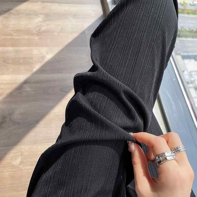 ワイドパンツ レディース ハイウエスト 接触冷感 薄手 ゆったり ビッグサイズ ぽっちゃり対応 スリム効果 ストレート 夏用 カジュアル ボトムス 普段使い 軽量 ドレープ感