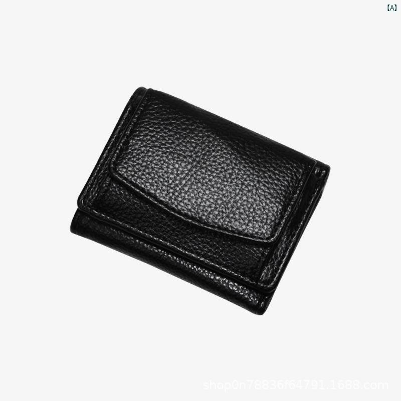 Rakuten - レディース 革 ミニ財布 RFID コイン入れ マネークリップ コンパクト 日常使い ポケットサイズ スリム 高級感 軽量