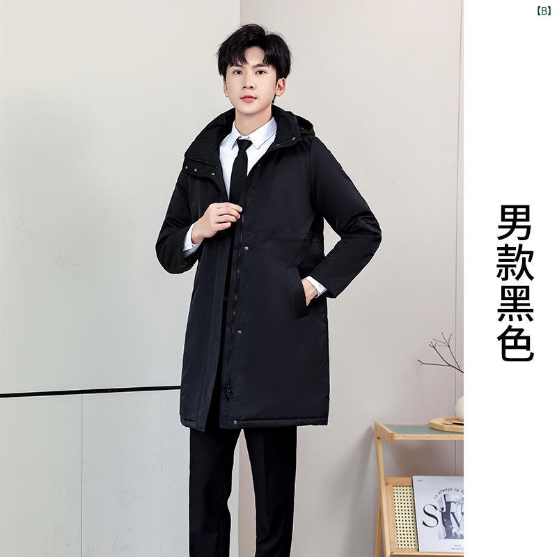 作業服 男女用 冬用 加厚 綿入 ジャケット 中長丈 業務用 ユニフォーム 綿素材 暖...