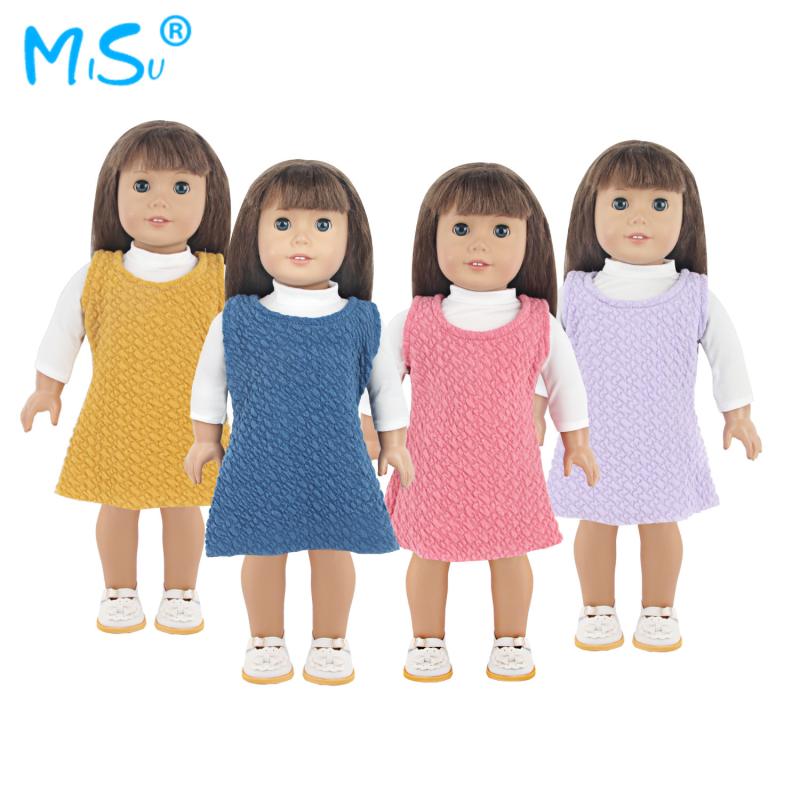 ワンピース 女の子 ぬいぐるみ用 ドール服 着せ替え 洋服 ドレス ノースリーブワンピ 白シャツ トップス セットアップ 人形用 2点セット かわいい おもちゃ ミニチュア 衣装 ディスプレイ コレクション プレゼント 通年用