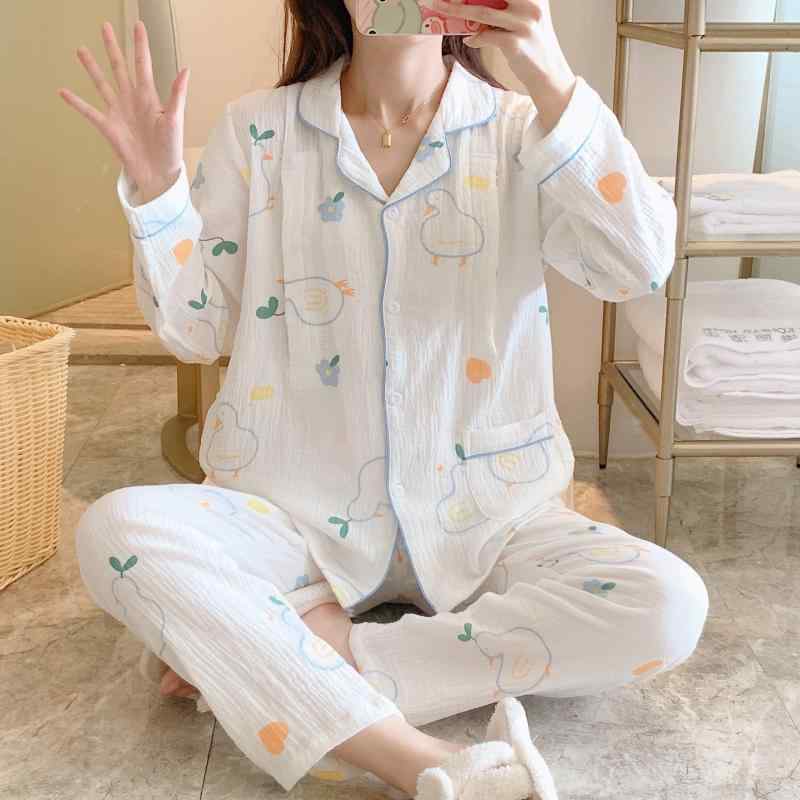 パジャマ レディース 大きいサイズ マタニティウェア 授乳服 妊婦 上下セット 部屋着 ルームウェア 前開き 長袖 綿 100% ガーゼ ダブルガーゼ 洗える 産前 産後 体型カバー ゆったり 着痩せ ウエスト調整 通気性 敏感肌 吸湿 ピンク系