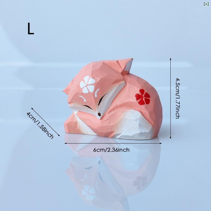 置物 レディース メンズ 狐 木彫り 手彫り ハンドメイド 大小サイズ セット 縁起物 工芸品 アート オブジェ キャラクター 模型 デスク周り 装飾品 部屋飾り かわいい 風水 幸運 癒し系 木製 インテリア 高級感 おしゃれ 卓上装飾 リアル 高品質 creativeglobal01-10175588 クリエイティブグローバル サンプル画像2