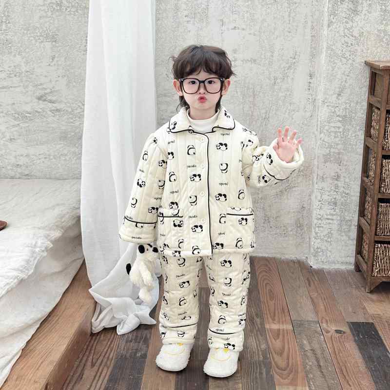 セットアップ キッズ 男の子 冬物 パジャマ 上下セット ホームウェア 部屋着 寝巻き 暖かい 中綿入り 裏起毛 厚手 保温性 防寒具 長袖 長ズボン 柔らかい 肌触り良い ルームウェア 冬服 カジュアル 子供服 男児 幼児用 快適 ストレッチ リラック