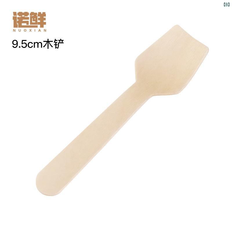 クリエイティブグローバルのスプーン 木製 アイスクリーム用 使い捨て カトラリー デザート用 アイススプーン 木のフォーク 菓子用 おしゃれ ナチュラル 天然素材 環境に優しい 生分解性 業務用 試食 ミニサイズ 持ち運び便利 アウトドア パーティー イベント 喫茶店 カフェ用｜アングル3