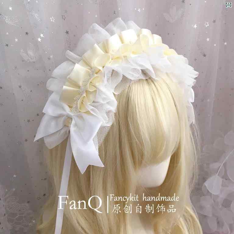 ヘッドドレス レディース ロリータ レース ヘアバンド Y2K サブカルチャー 髪飾り カチューシャ リボン フリル 量産型 地雷系 かわいい おしゃれ ガーリー クラシカル コスプレ ヘッドアクセサリー ヘアアクセサリー パーティー イベント 甘ロリ