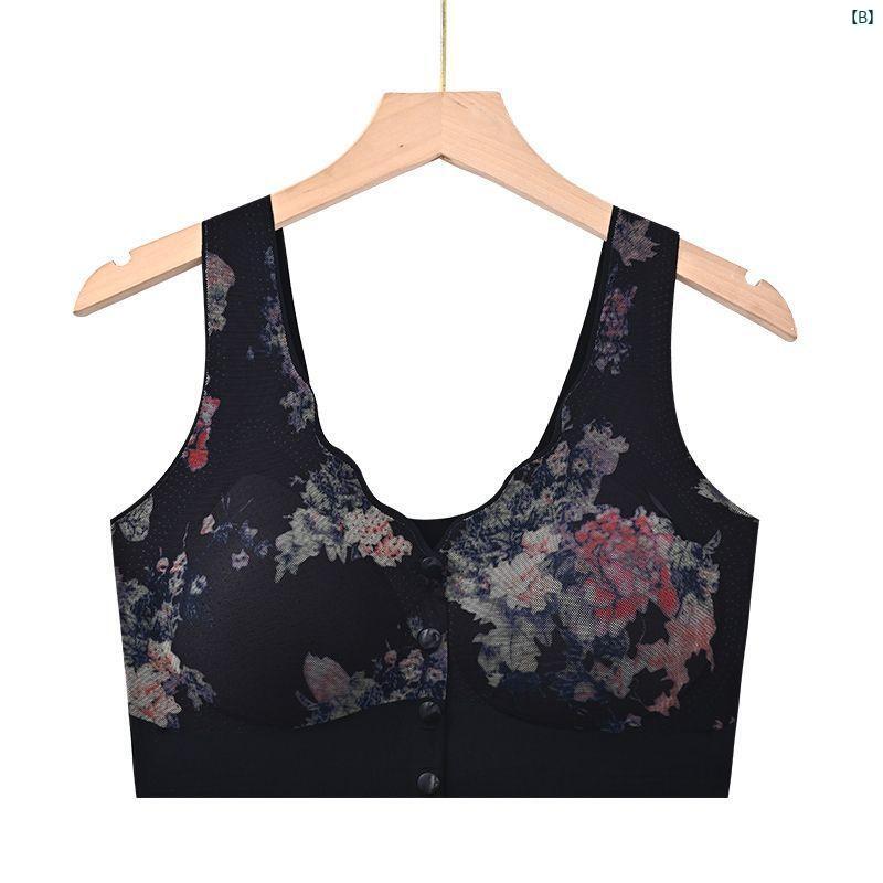 ブラジャー レディース 下着 水墨画風 ノンワイヤーブラ 前開きタイプ 快適 フィット感 吸湿速乾 蒸れにくい 背中すっきり 寄せ上げ 補正下着 インナー 締め付けない スポーツブラ 普段使い リラックス リモートワーク おうち時間 シームレス タンクト creativeglobal01-10205695 クリエイティブグローバル サンプル画像2