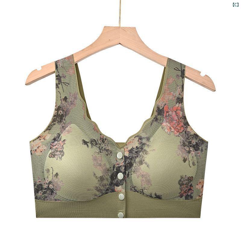 ブラジャー レディース 下着 水墨画風 ノンワイヤーブラ 前開きタイプ 快適 フィット感 吸湿速乾 蒸れにくい 背中すっきり 寄せ上げ 補正下着 インナー 締め付けない スポーツブラ 普段使い リラックス リモートワーク おうち時間 シームレス タンクト creativeglobal01-10205695 クリエイティブグローバル サンプル画像3