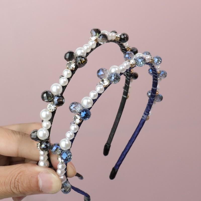 ヘアアクセサリー レディース ヘッドバンド カチューシャ 韓国風 手作り パール ク...
