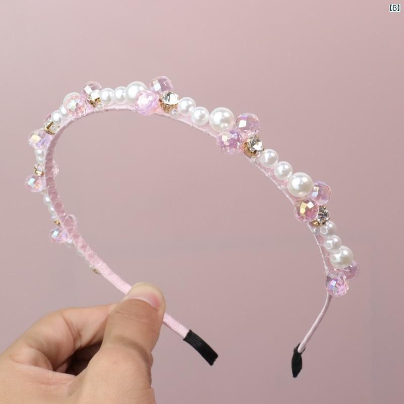 ヘアアクセサリー レディース ヘッドバンド カチューシャ 韓国風 手作り パール ク...