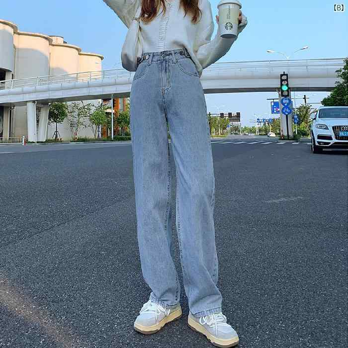 デニムパンツ レディース 春秋 ストレートパンツ ロングパンツ ジーパン ハイウエスト ワイドパンツ ジーンズ 体型カバー ゆったり 細見え 美脚 脚長効果 切り替え カジュアル 普段使い リラックス感 マニッシュ スタイルアップ 伸縮性 高見え 快適 creativeglobal01-10214354 クリエイティブグローバル サンプル画像3