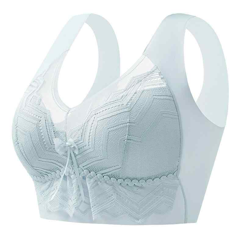 ブラジャー レディース 下着 ノンワイヤー レース バッククロス 美背 カップ付き パッド付き 脇高設計 補正 寄せ上げ 谷間メイク 安定感 無縫製 シームレス ハーフトップ チューブトップ ベアトップ インナー 伸縮性 通気性 快適 フィット感 肌触り