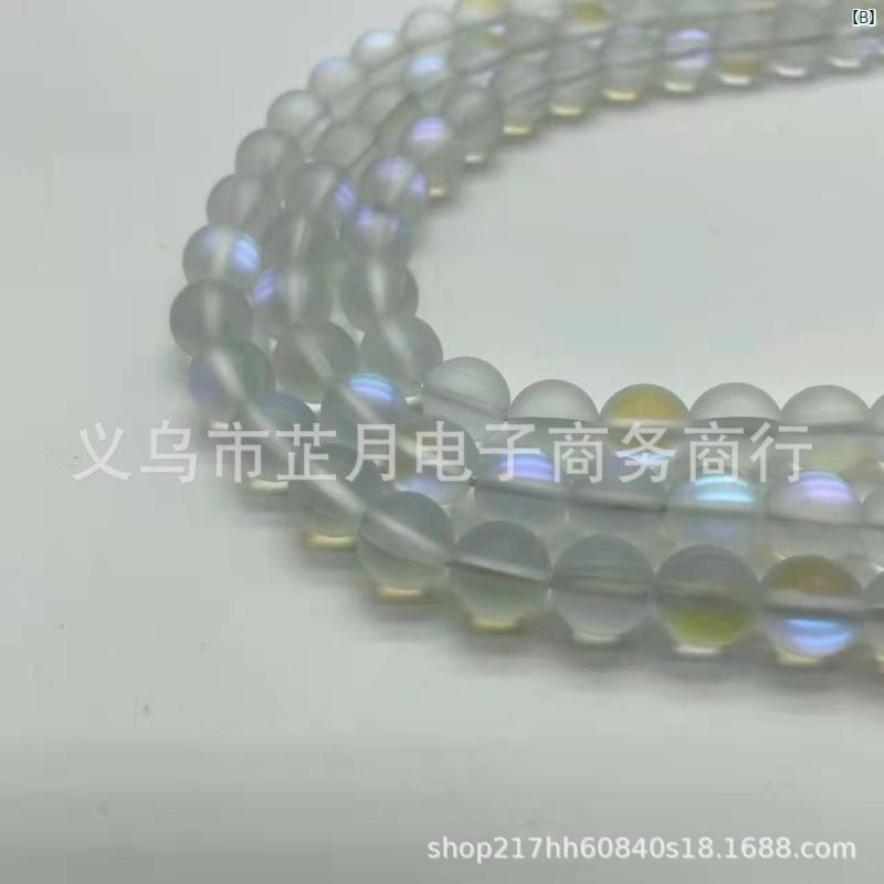 クリエイティブグローバルのビーズ レディース アクセサリーパーツ 丸珠 散珠 バラ売り 合成石 キラキラ輝く ビジュー クリスタル ガラスビーズ ブレスレット ネックレス ハンドメイド用 手芸用品 オリジナルアクセサリー制作 素材 DIY 宝石風 粒売り 手作り工芸パーツ 装飾材｜アングル2