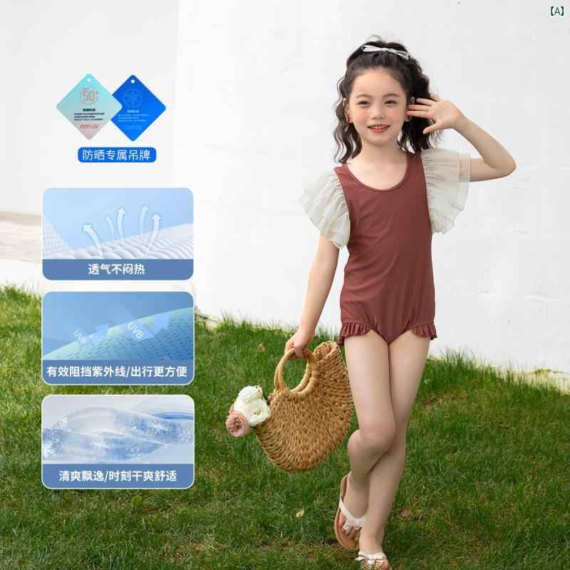 水着 キッズ 女の子 ワンピース 子供用 フリル 蝶結び バックオープン 韓国風 切り...