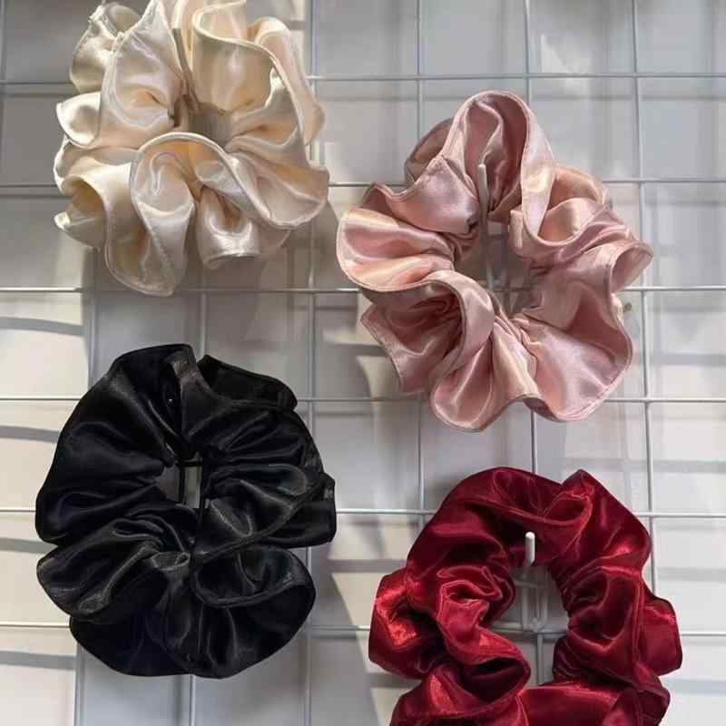 ヘアゴム レディース サテン シュシュ 髪飾り ヘアアクセサリー 髪留め 上品 シン...