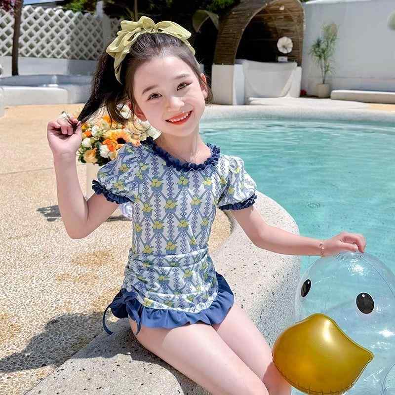 水着 キッズ 女の子 かわいい レース フリル 連体 ワンピース 速乾 洋風 ガーリー ...