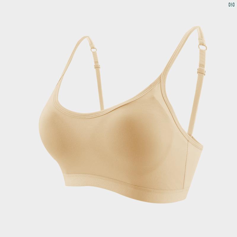 ブラジャー レディース 下着 綿 コットン ノンワイヤー 美背中 U字ネック カップ付...